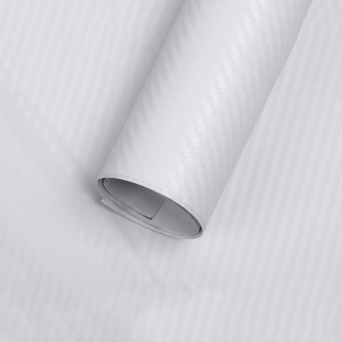 Folie colantare auto Carbon 3D - Alb (3m x 1,27m)