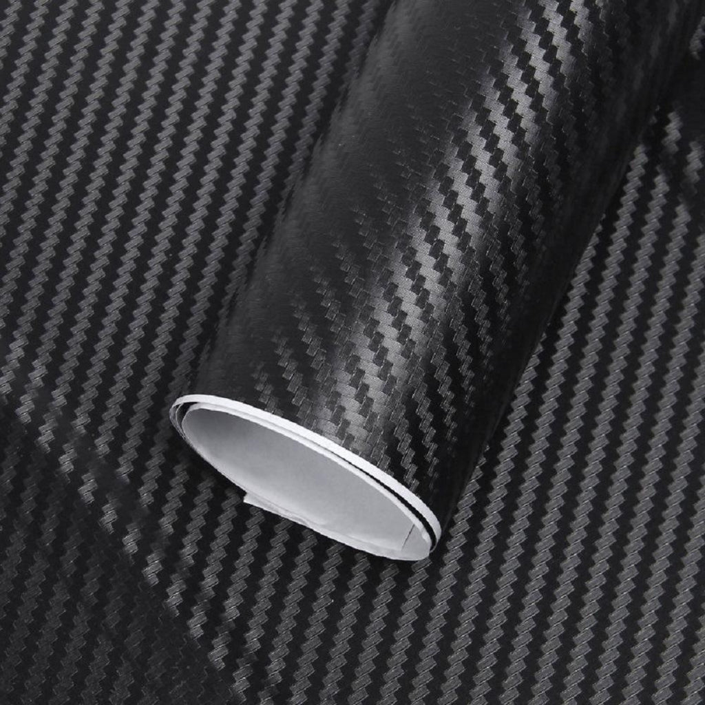 Rola folie colantare auto Carbon 3D, culoare neagra, lungime 28m x 1,27m
