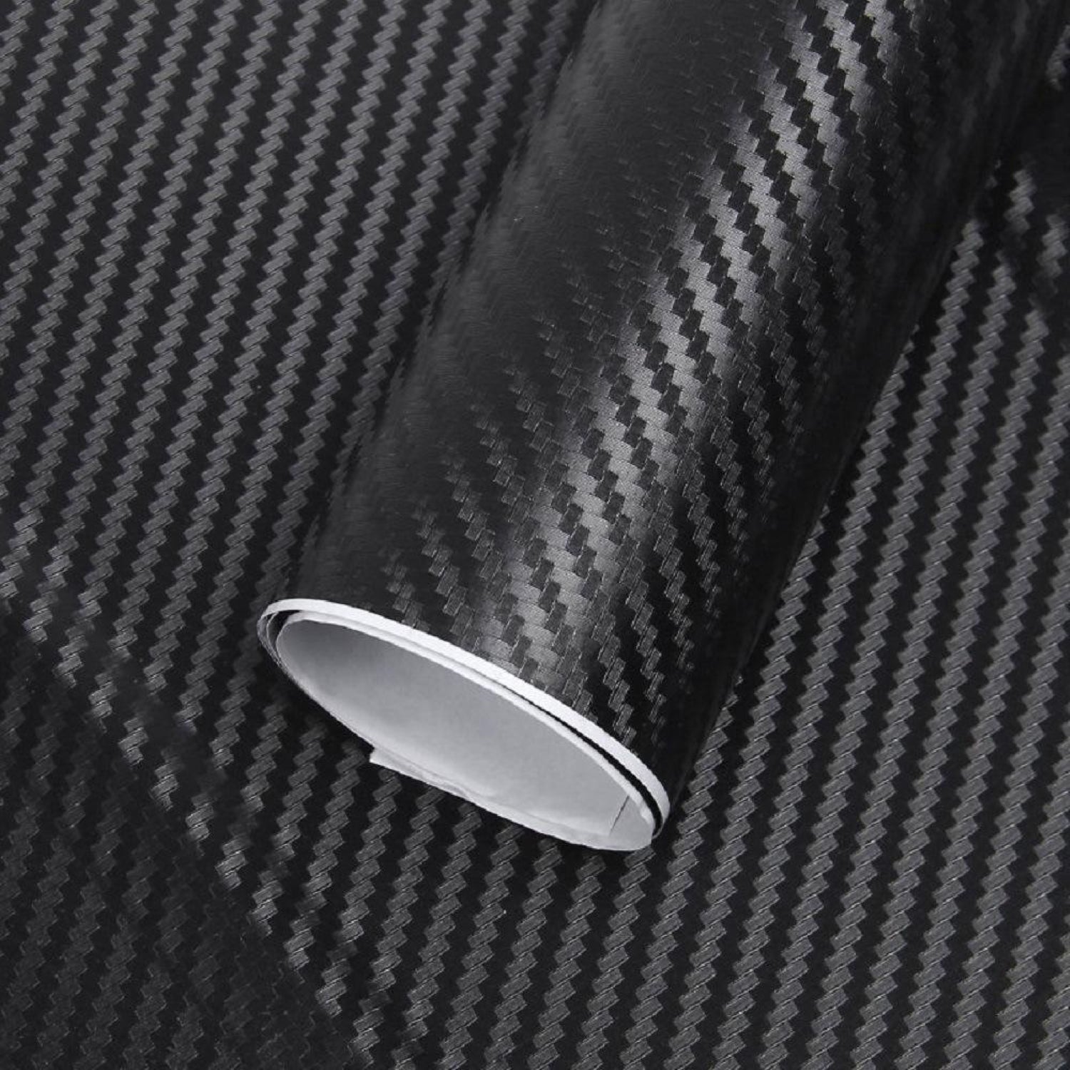 Rola folie colantare auto Carbon 3D, culoare neagra, lungime 28m x 1,27m