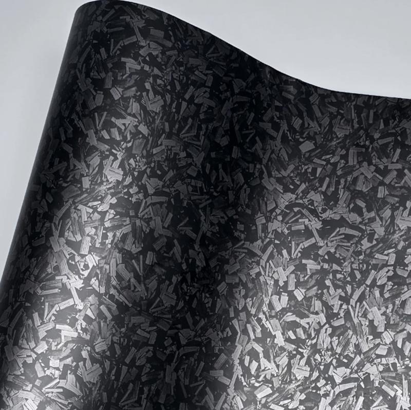 Folie auto decorativa Premium, Carbon Forjat MAT, autoadeziva, rezistenta UV, dimensiune 150 x 100cm, tehnologie bubblefree