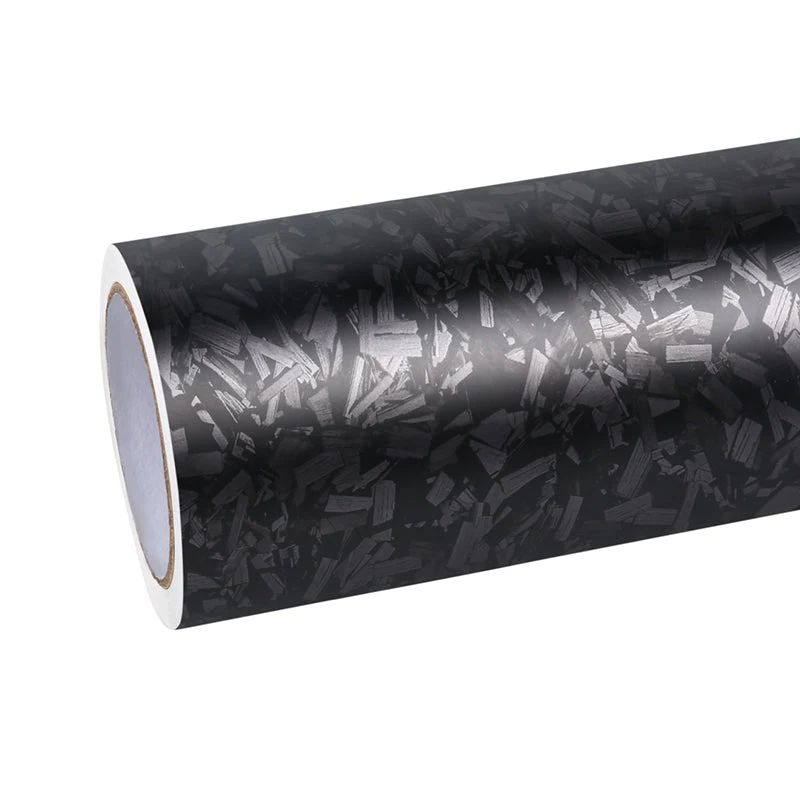 Folie auto decorativa Premium, Carbon Forjat MAT, autoadeziva, rezistenta UV, dimensiune 150 x 100cm, tehnologie bubblefree