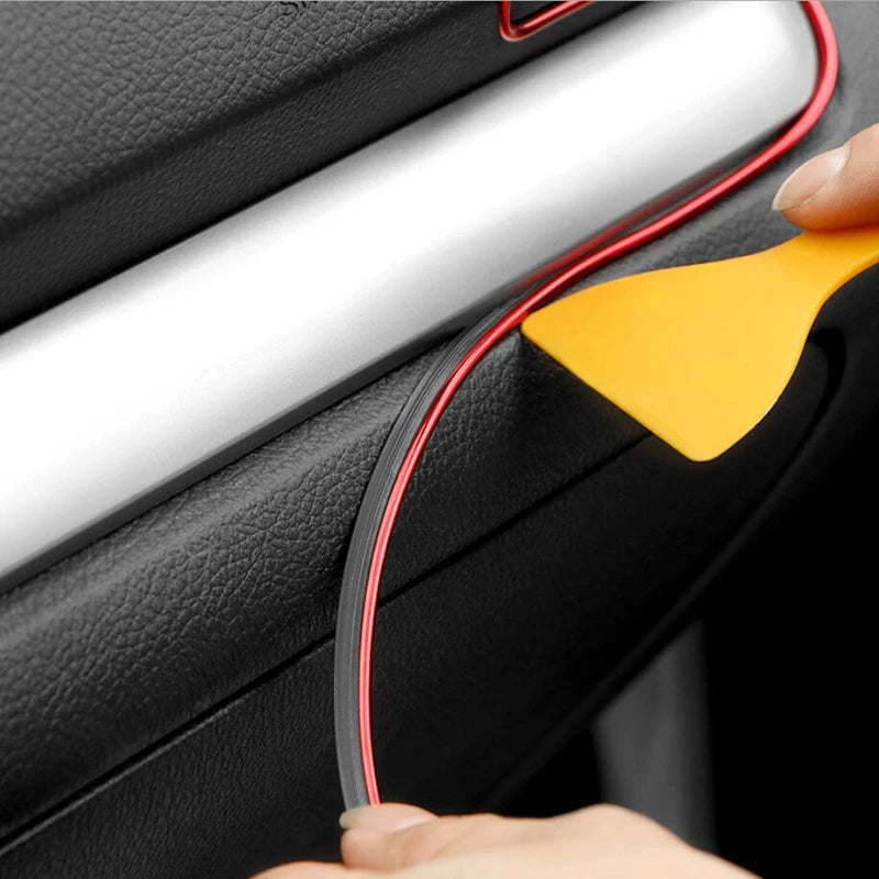 Banda decor interior crom TUNING, 5m, ARGINTIU