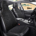 Husa Premium pentru scaun auto cu bile de masaj din lemn, dimensiune 122 x 42 cm, culoare Negru