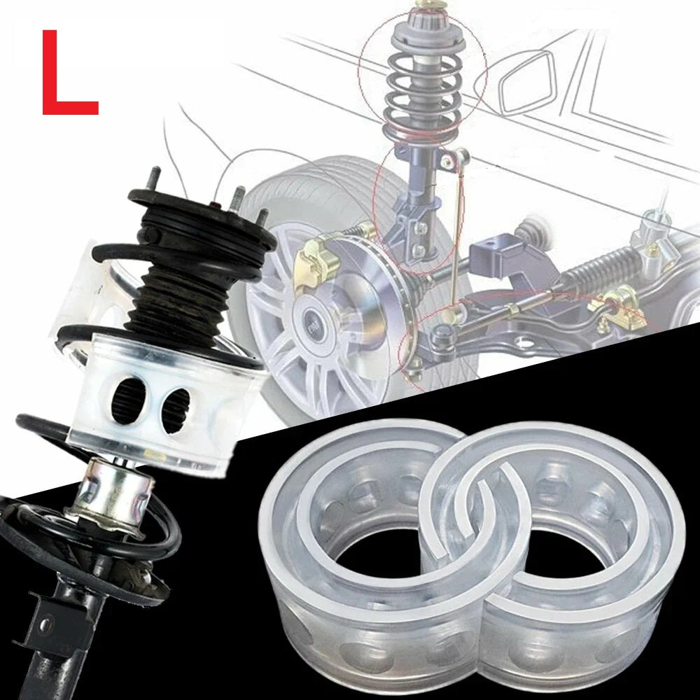 Set 2 inele distantiere pentru intarire arcuri autovehicule, material cauciuc siliconat, marime L
