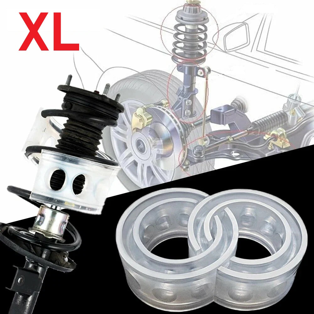 Set 2 inele distantiere pentru intarire arcuri autovehicule, material cauciuc siliconat, marime XL
