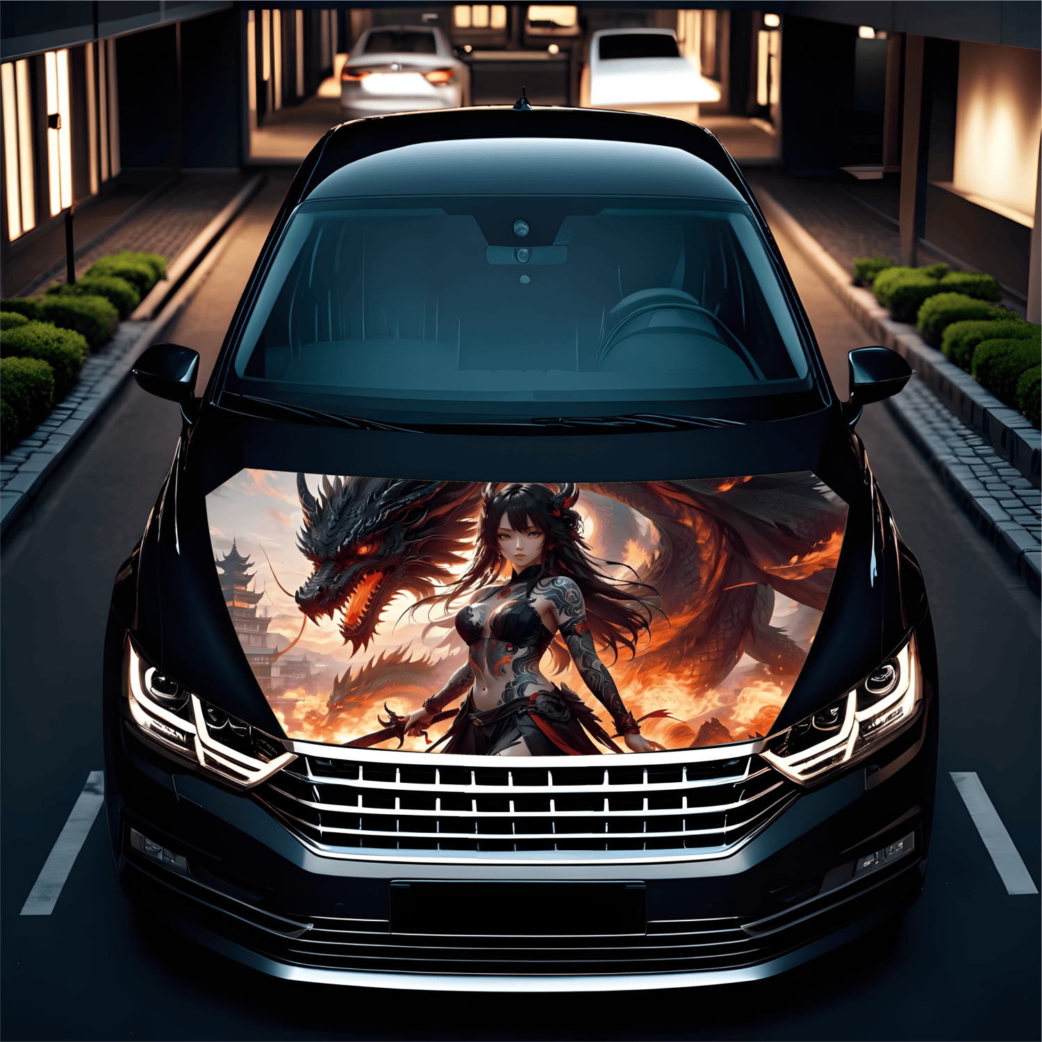 Folie Capota Auto "Hood Art" rezistenta la exterior, marime L (180 x 130cm) - Cod: AVX-CAPOTA-011L