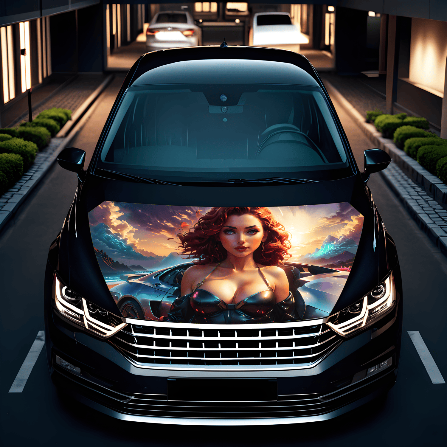 Folie Capota Auto "Hood Art" rezistenta la exterior, marime M (165 x 120cm) - Cod: AVX-CAPOTA-012M