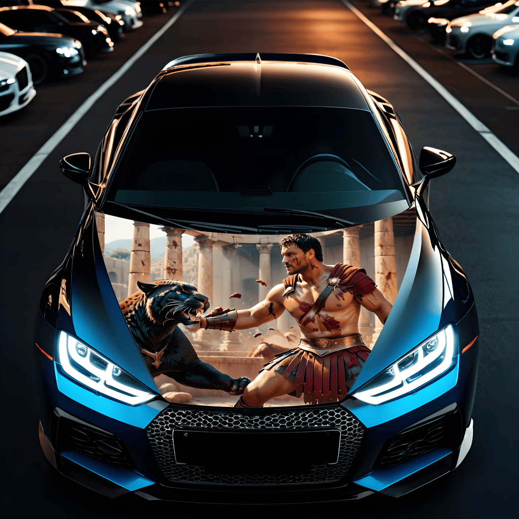 Folie Capota Auto "Hood Art" rezistenta la exterior, marime L (180 x 130cm) - Cod: AVX-CAPOTA-015L