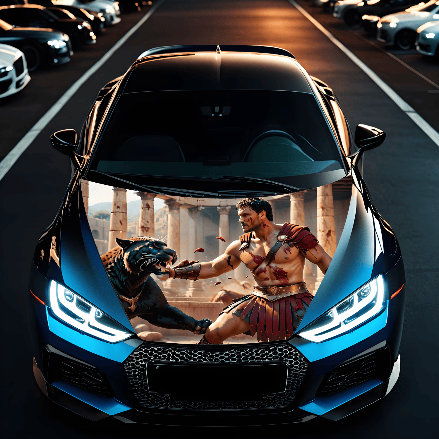 Folie Capota Auto "Hood Art" rezistenta la exterior, marime L (180 x 130cm) - Cod: AVX-CAPOTA-015L