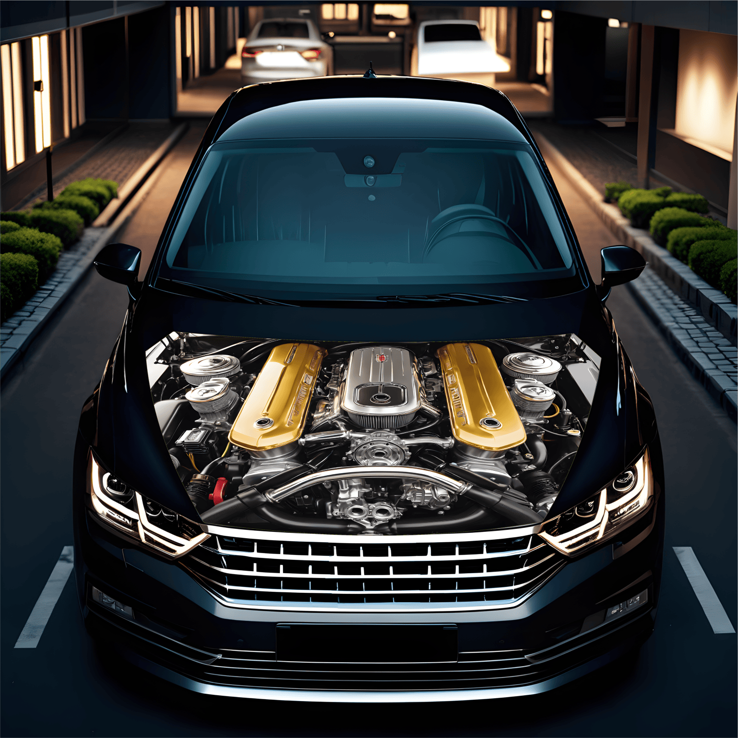 Folie Capota Auto "Hood Art" rezistenta la exterior, marime L (180 x 130cm) - Cod: AVX-CAPOTA-018L