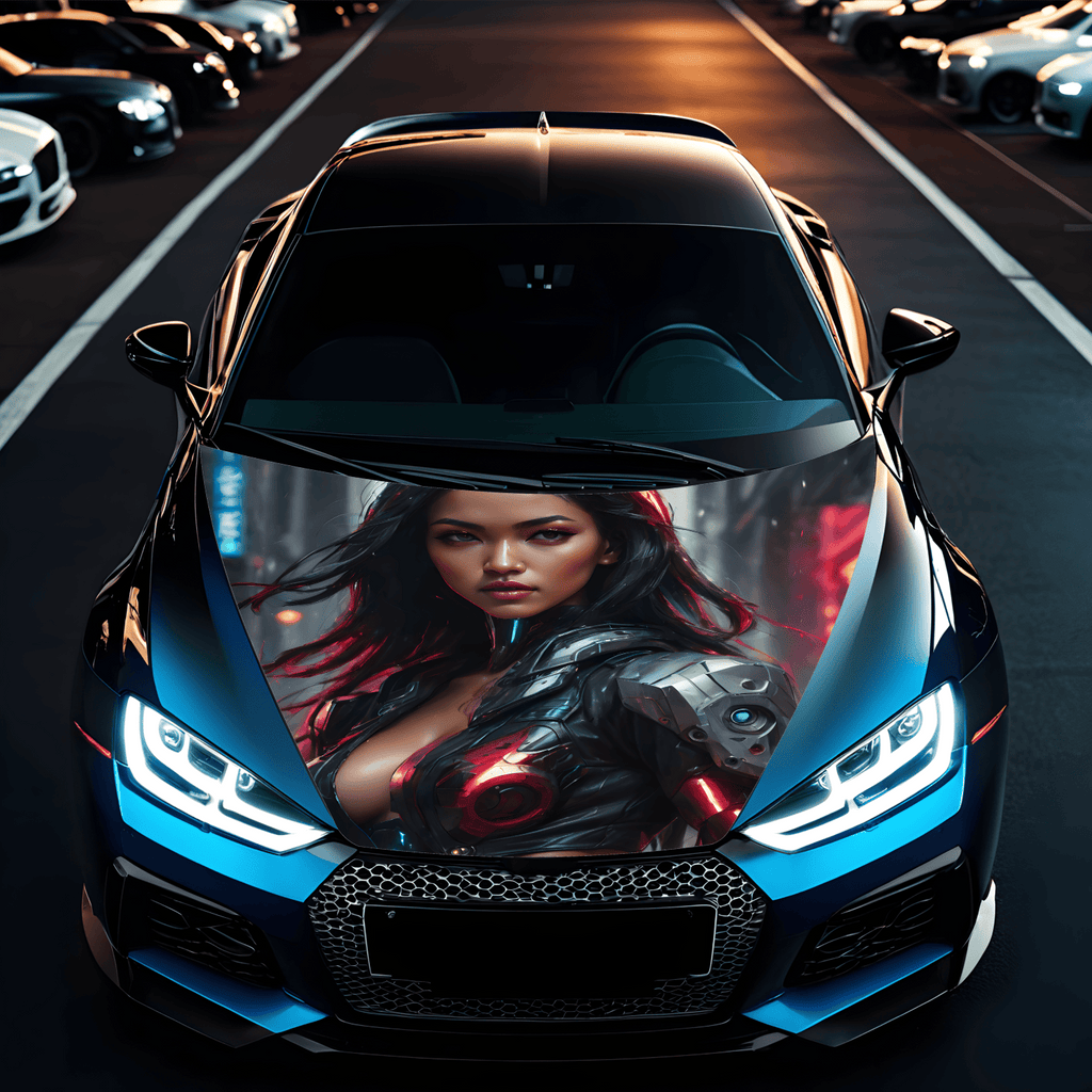 Folie Capota Auto "Hood Art" rezistenta la exterior, marime M (165 x 120cm) - Cod: AVX-CAPOTA-001M