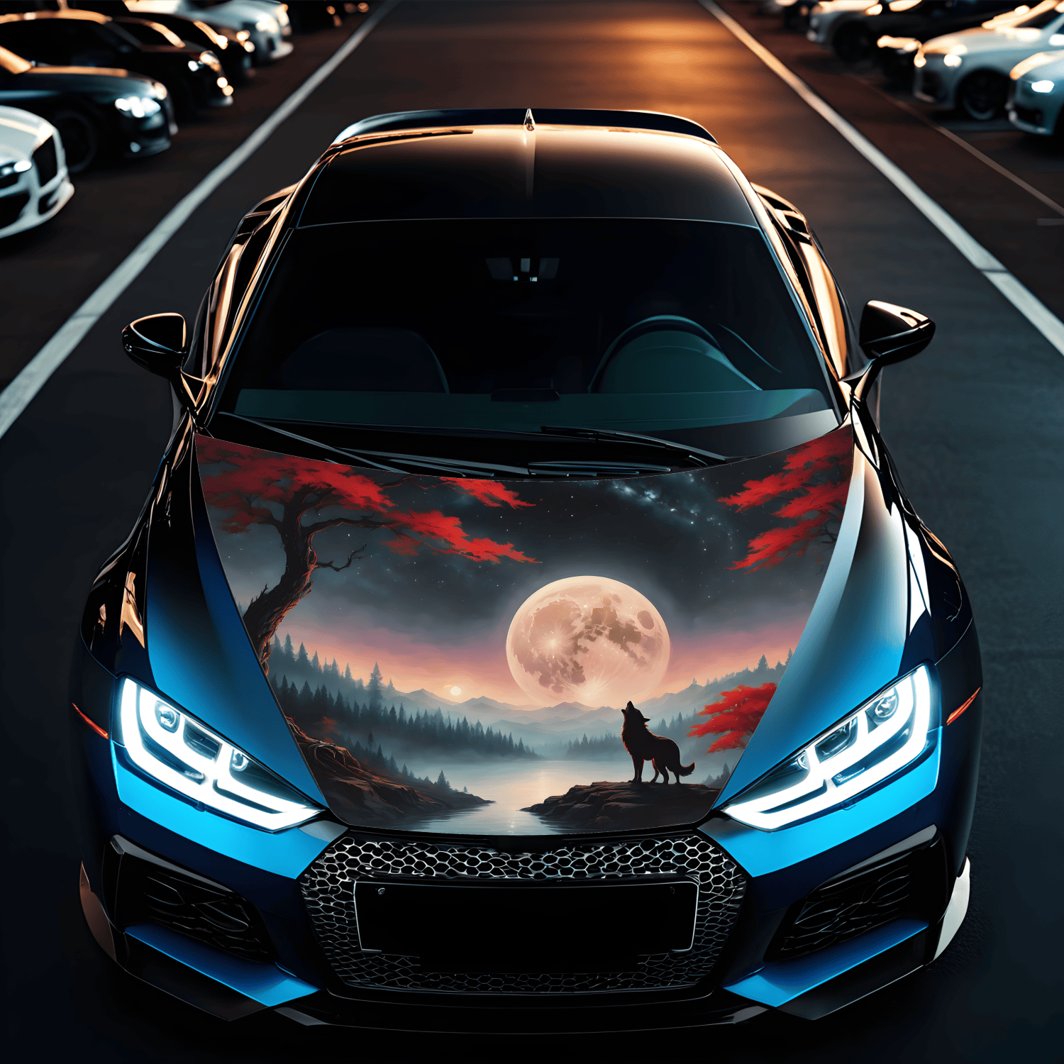 Folie Capota Auto "Hood Art" rezistenta la exterior, marime L (180 x 130cm) - Cod: AVX-CAPOTA-021L