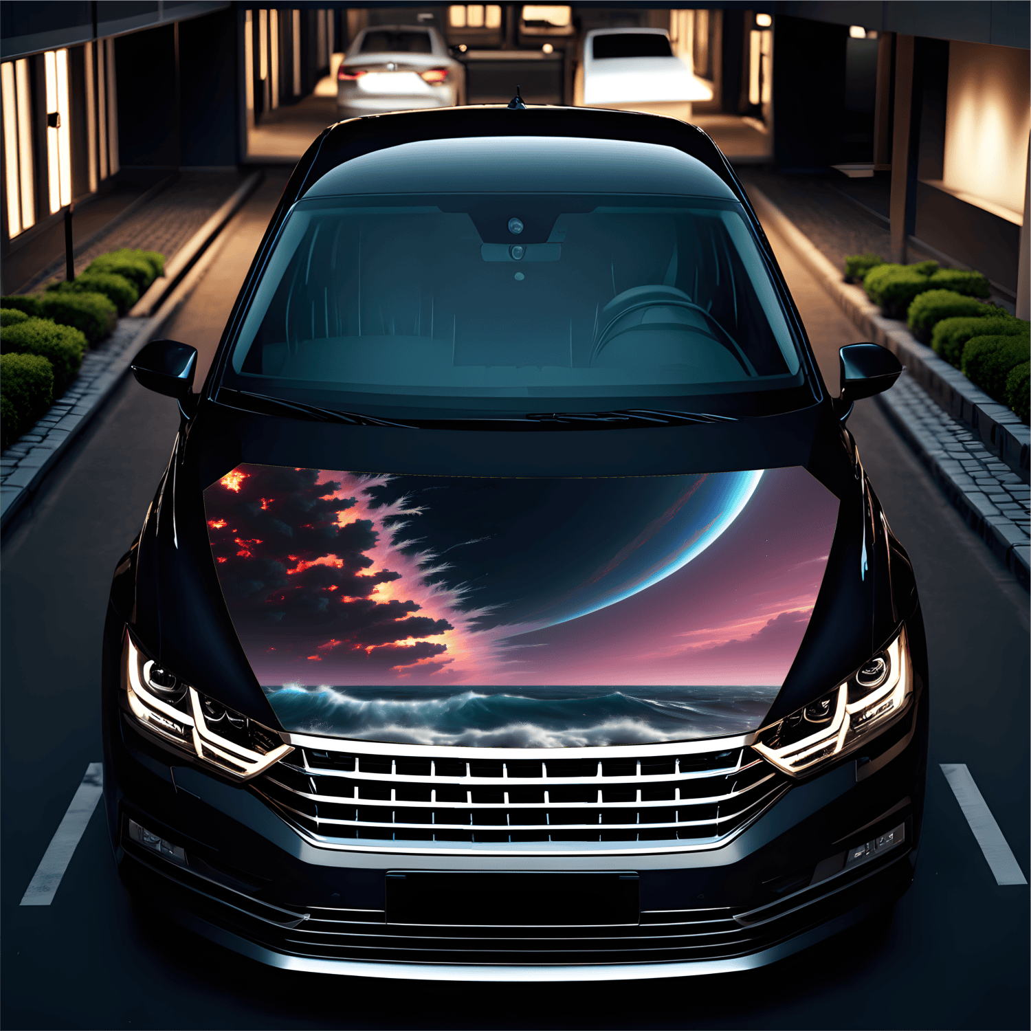 Folie Capota Auto "Hood Art" rezistenta la exterior, marime L (180 x 130cm) - Cod: AVX-CAPOTA-023L