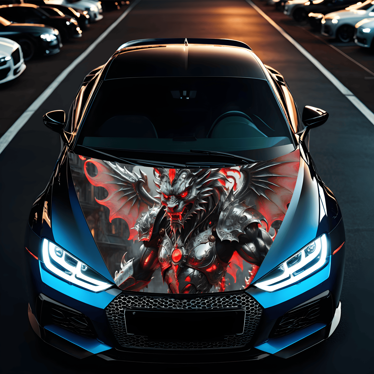 Folie Capota Auto "Hood Art" rezistenta la exterior, marime M (165 x 120cm) - Cod: AVX-CAPOTA-025M