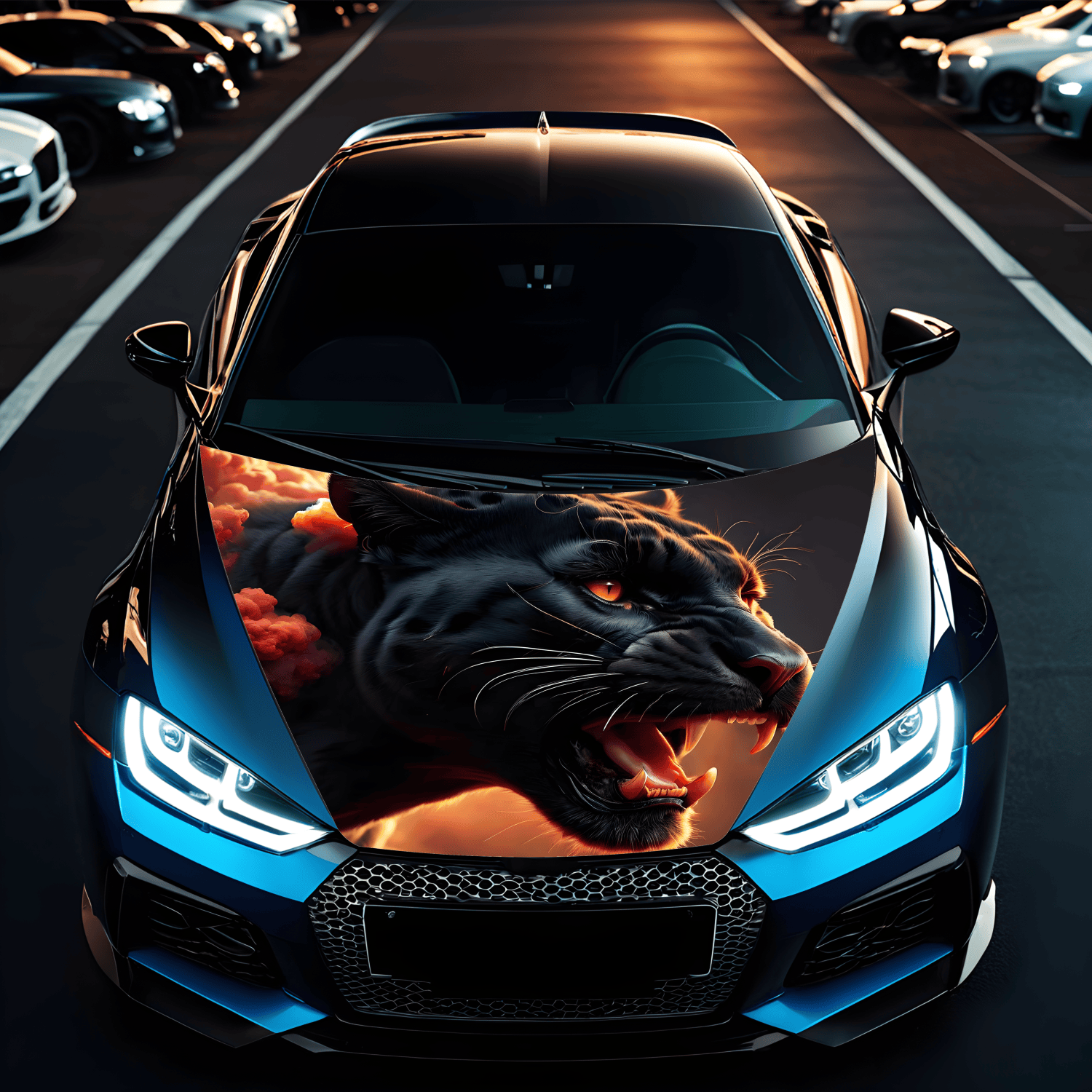 Folie Capota Auto "Hood Art" rezistenta la exterior, marime L (180 x 130cm) - Cod: AVX-CAPOTA-028L