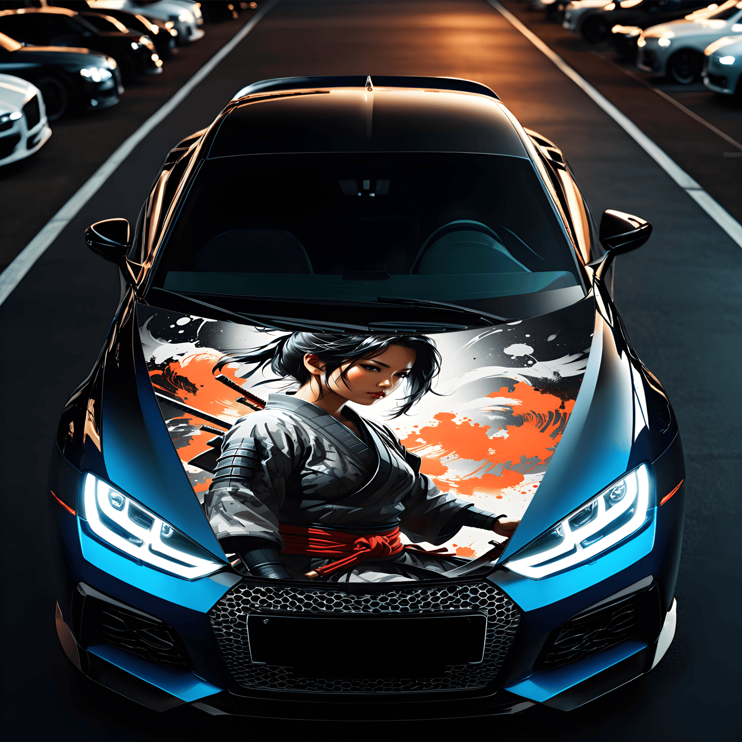 Folie Capota Auto "Hood Art" rezistenta la exterior, marime M (165 x 120cm) - Cod: AVX-CAPOTA-005M
