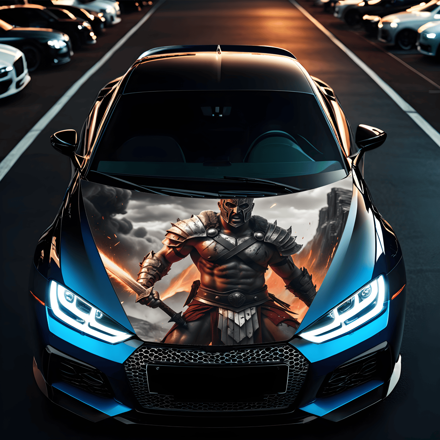 Folie Capota Auto "Hood Art" rezistenta la exterior, marime S (150 x 110cm) - Cod: AVX-CAPOTA-007S