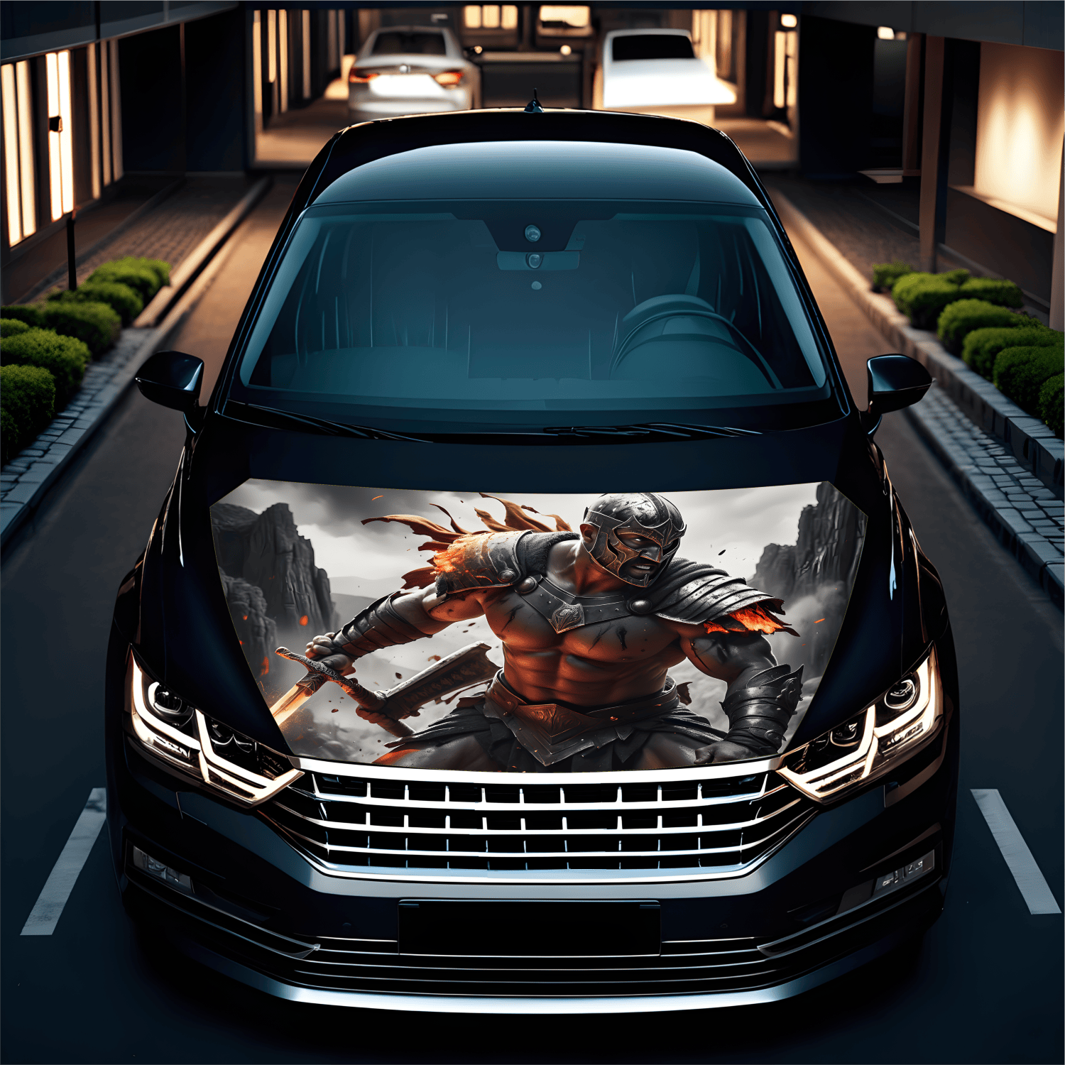 Folie Capota Auto "Hood Art" rezistenta la exterior, marime L (180 x 130cm) - Cod: AVX-CAPOTA-008L