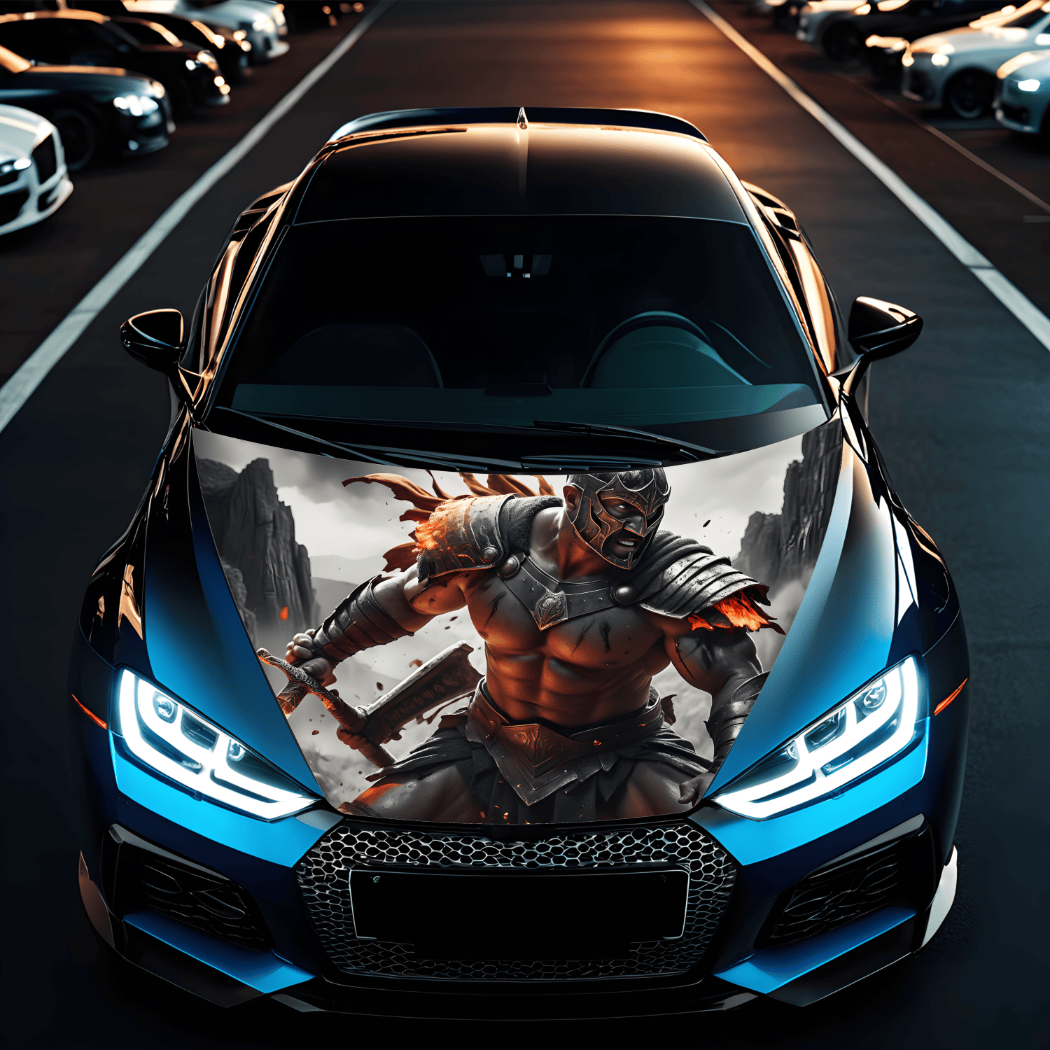 Folie Capota Auto "Hood Art" rezistenta la exterior, marime S (150 x 110cm) - Cod: AVX-CAPOTA-008S