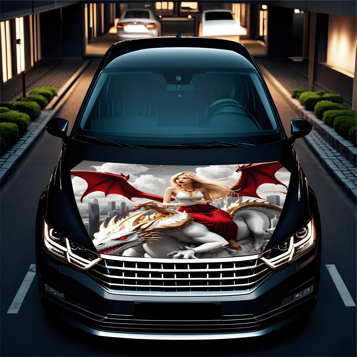 Folie Capota Auto "Hood Art" rezistenta la exterior, marime M (165 x 120cm) - Cod: AVX-CAPOTA-009M