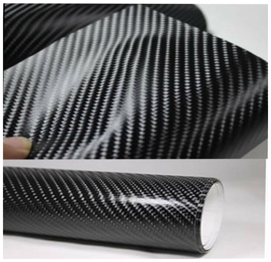 Rola folie colantare auto Carbon 5D Lacuit Negru, dimensiune 18m x 1,52m
