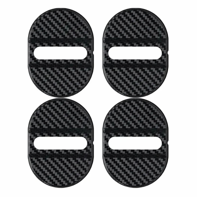 Set 4 buc. Ornamente Inchidere Usa, finisaj Carbon, culoare Neagra