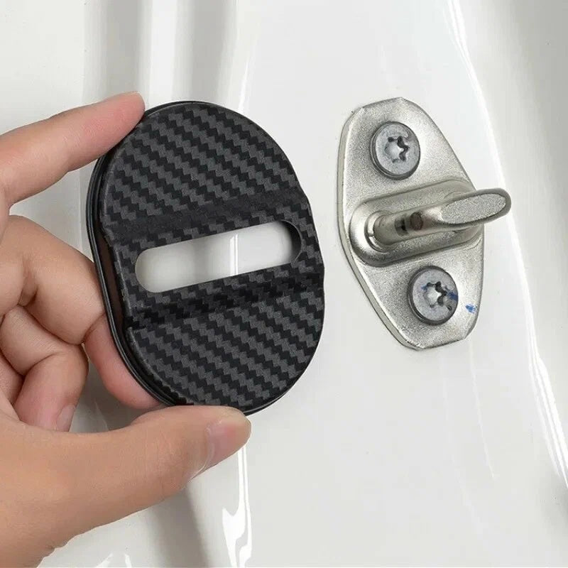 Set 4 buc. Ornamente Inchidere Usa, finisaj Carbon, culoare Neagra