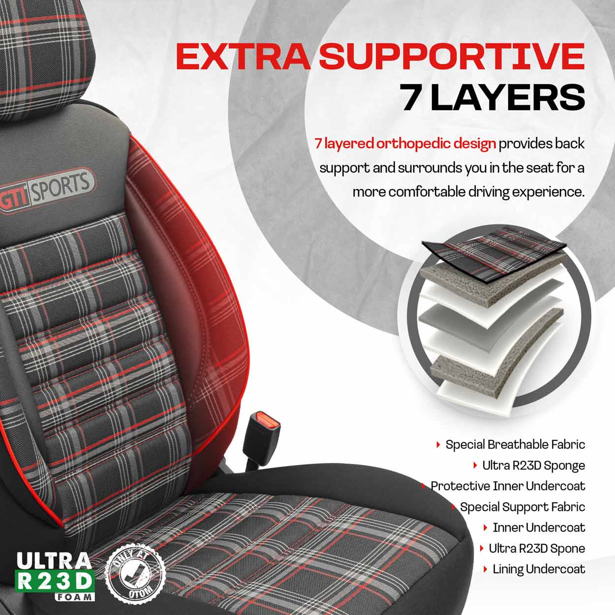 Set huse scaun auto PREMIUM, Universale, nefractionate, OTOM GTI SPORT 801