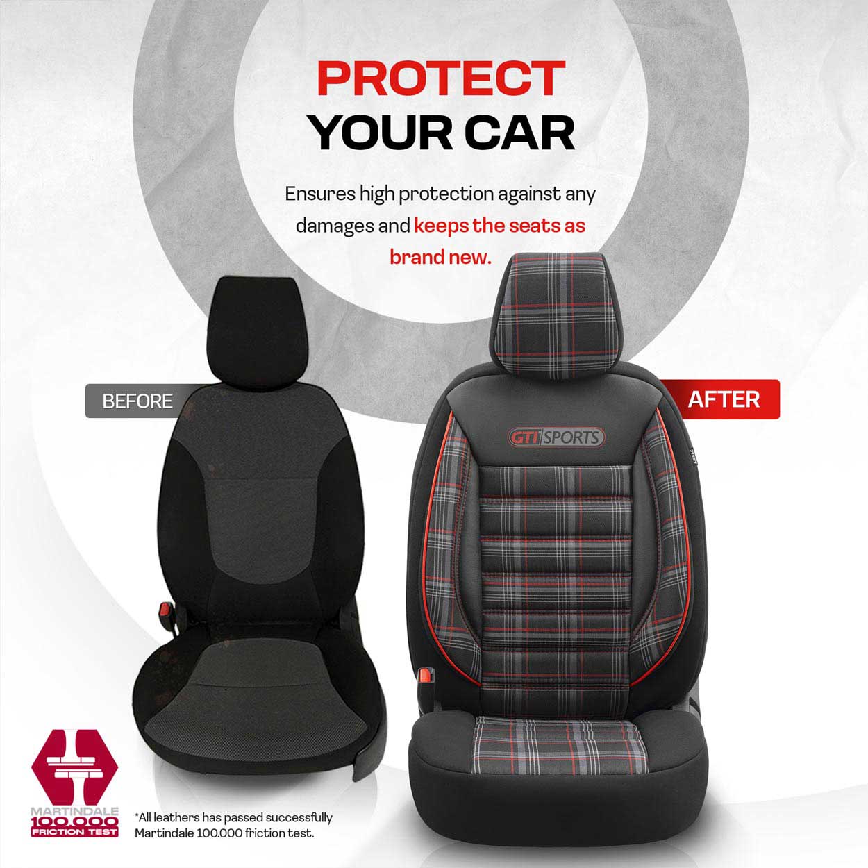 Set huse scaun auto PREMIUM, Universale, nefractionate, OTOM GTI SPORT 801