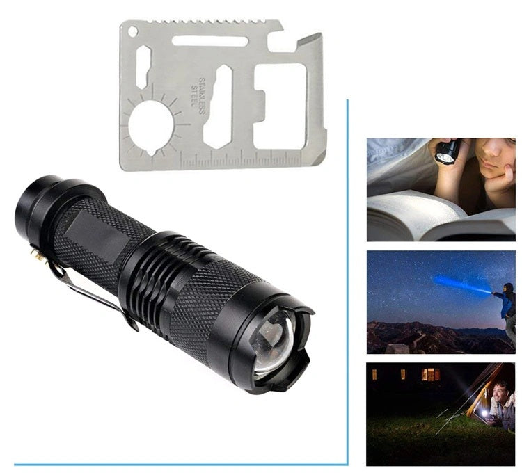 Kit complet de supravieturire 18-in-1 piese pentru camping, calatorii, offroad, ATV, SSV