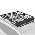 Portbagaj metalic pentru plafon de tip "ROOF RACK", dimensiune 127 x 100cm, culoare neagra, cu bare transversale incluse