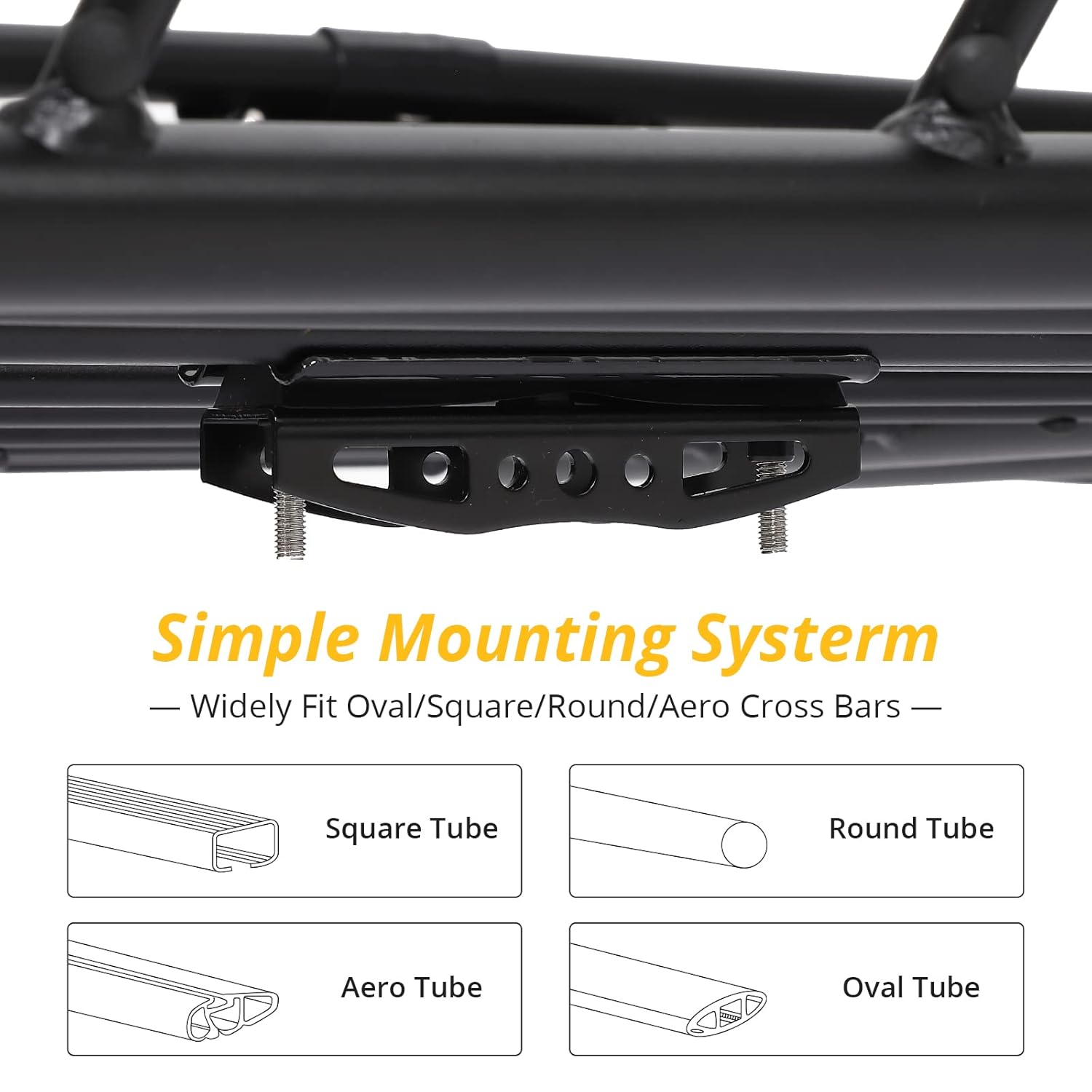 Portbagaj metalic pentru plafon de tip "ROOF RACK", dimensiune 127 x 100cm, culoare neagra, cu bare transversale incluse