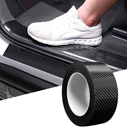 Rola ornament bandouri sau praguri autoadeziv din autocolant Carbon 5D, dimensiune 148 x 4 cm, culoare Neagra