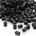 Set 100 buc. capace valva/ventil, material plastic, culoare Neagra, pentru Autoturisme, Camioane, Biciclete, Moto, ATV, Quad