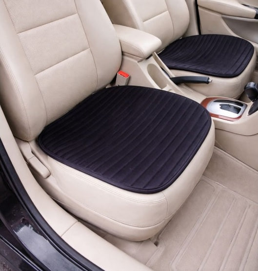 Set 3 piese, protectii scaune si bancheta auto, universale, confortabile, din material textil, culoare Neagra