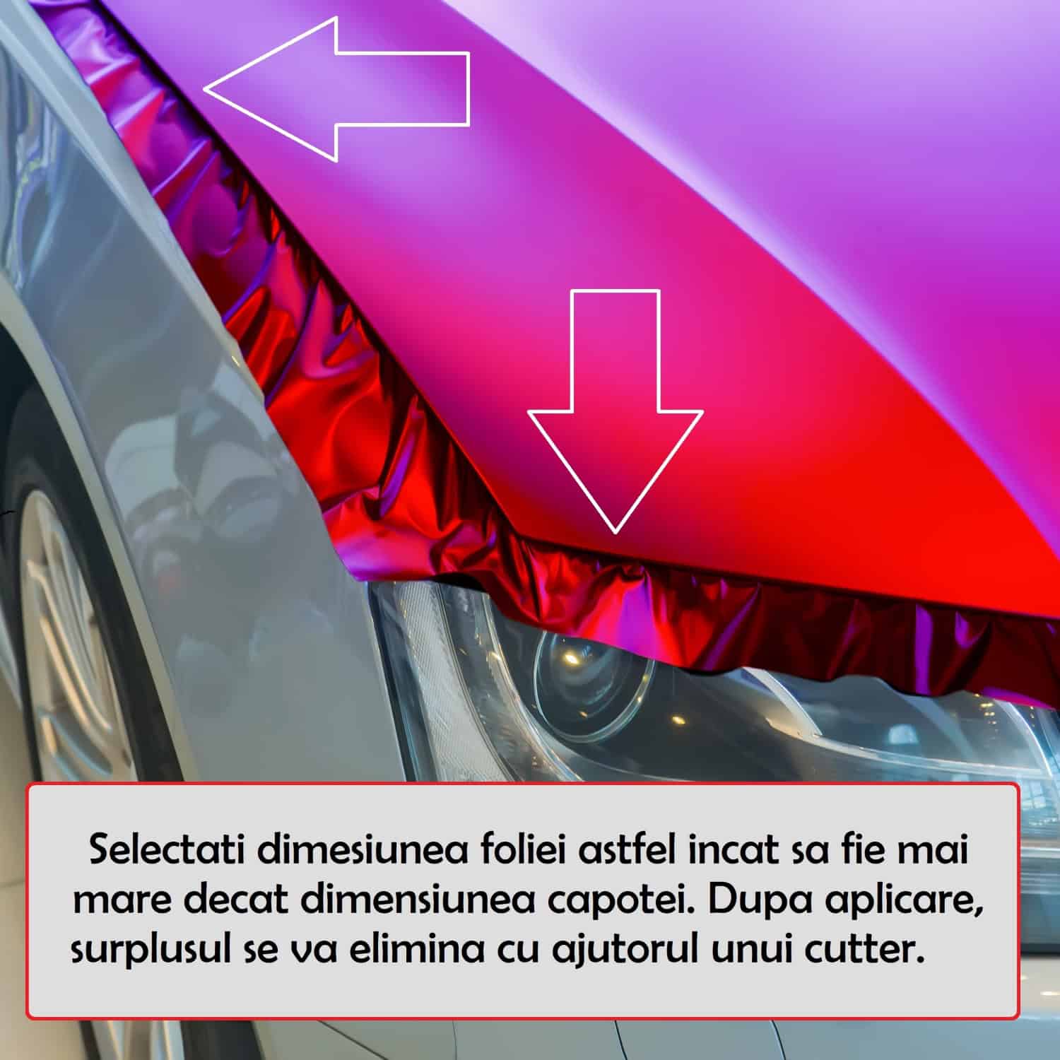 Folie Capota Auto "Hood Art" rezistenta la exterior, marime S (150 x 110cm) - Cod: AVX-CAPOTA-010S