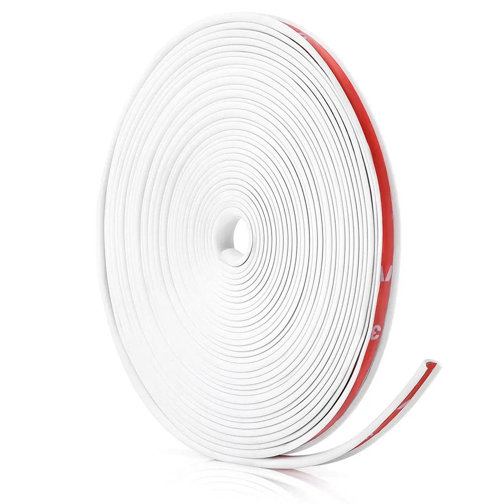 Inele de protectie si decor jante, adezive, din plastic flexibil - ALB